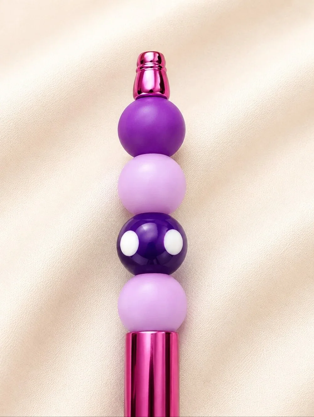 Handcrafted Purple & Pink Beaded Ballpoint Pen - Women's Accessories